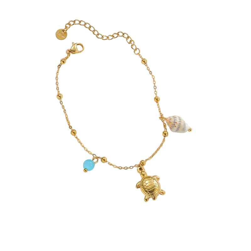 Βραχιόλι ατσάλι με χελωνίτσα - BR461