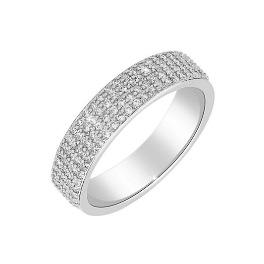 White zircon wedding ring - R175