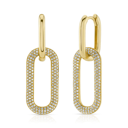 Gold earrings with zircon - ea026