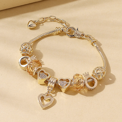 Bangle bracelet with gold elements - BR038