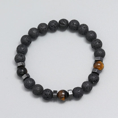 Bracelet with lava stones - BR063