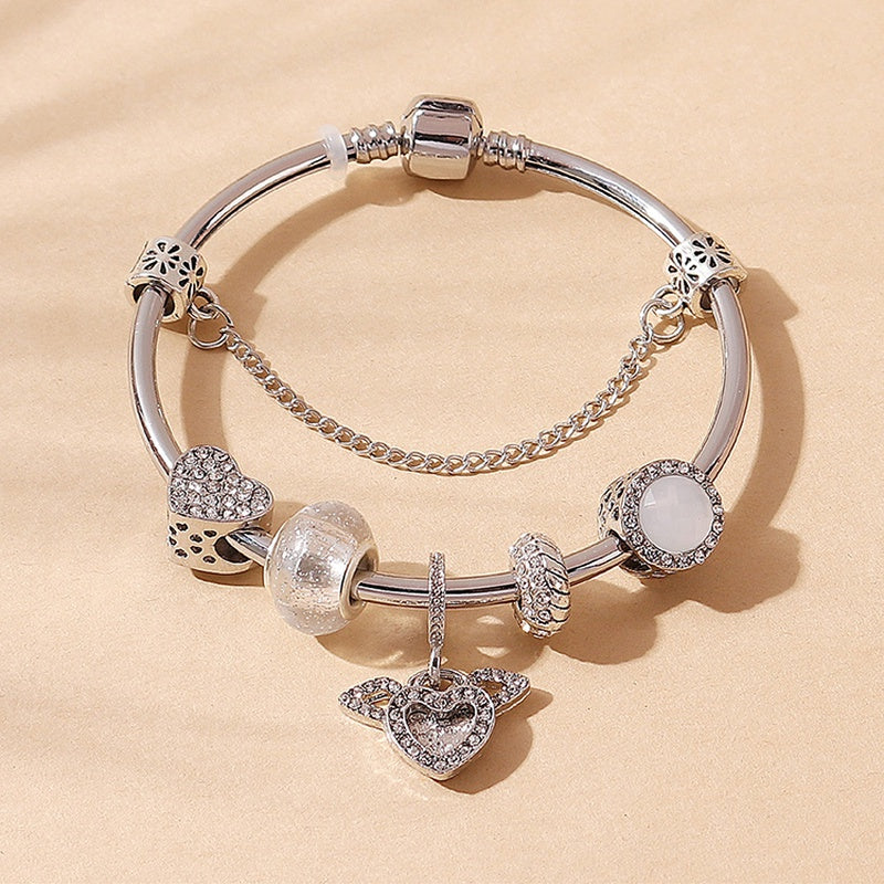 Silver bangle bracelet - BR123