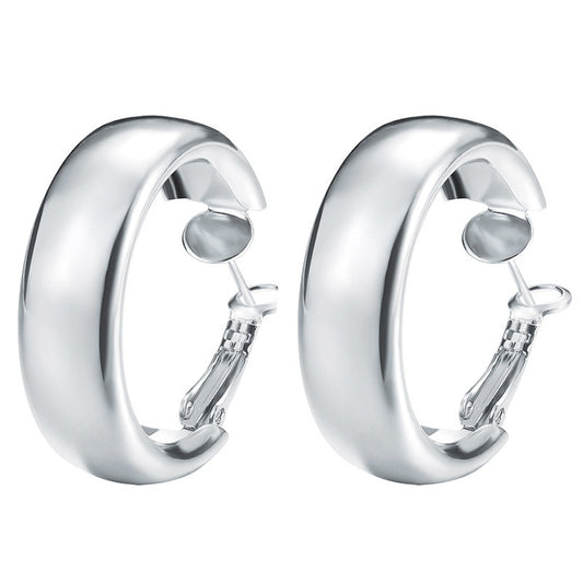 Brass rings in silver - ea047