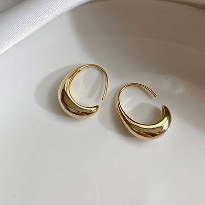 Gold brass earrings - ea249