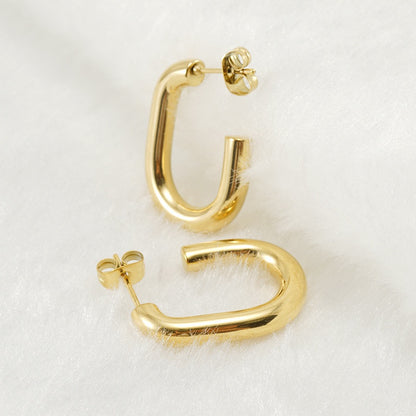 Gold steel earrings - ea221