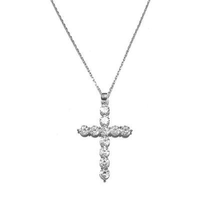 Cross necklace with zircon - ne396