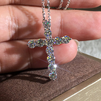 Cross necklace with zircon - ne396
