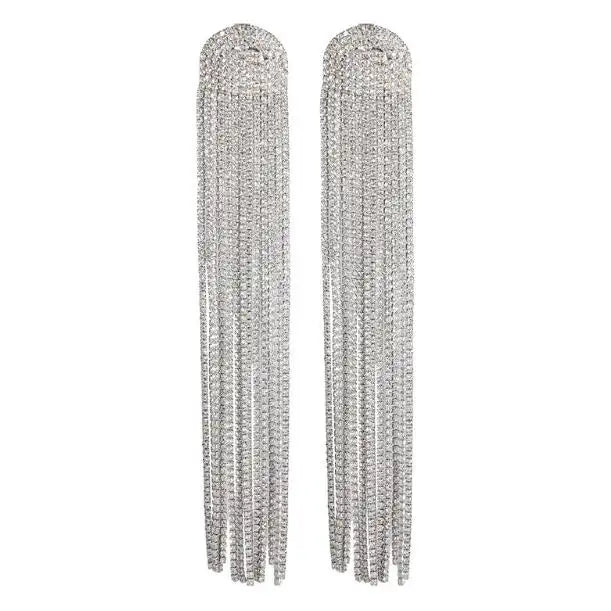 Long earrings with rhinestones - ea061