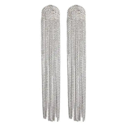 Long earrings with rhinestones - ea061