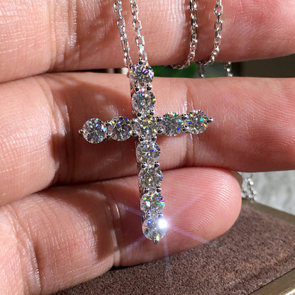 Cross necklace with zircon - ne396