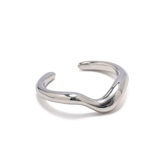Wave shaped steel ring - R153