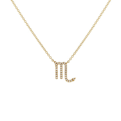 Zodiac necklace with micro zircon - ne090