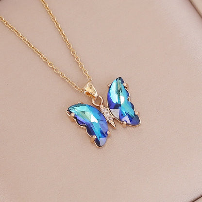 Mermaid butterfly necklace - ne085