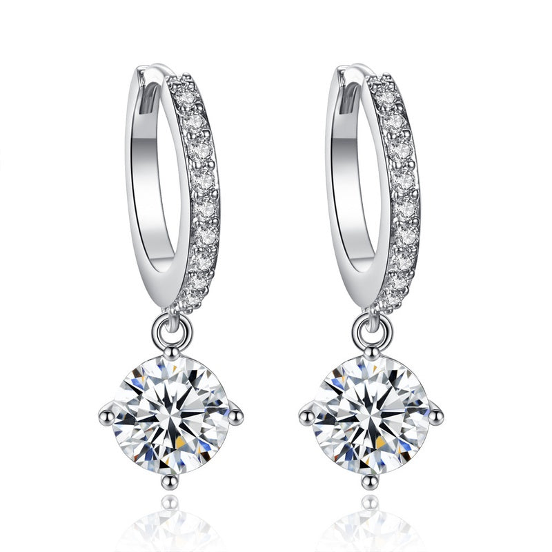 Zircon dangling earrings - ea213