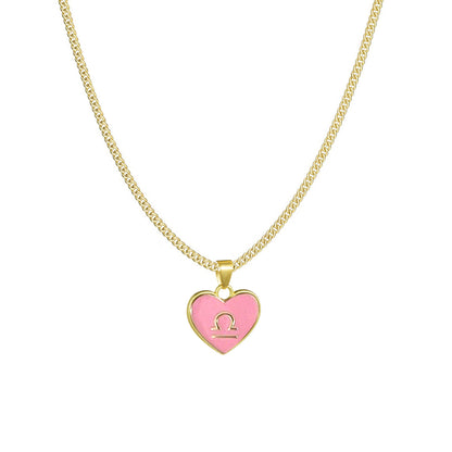 Zodiac heart necklace - NE035