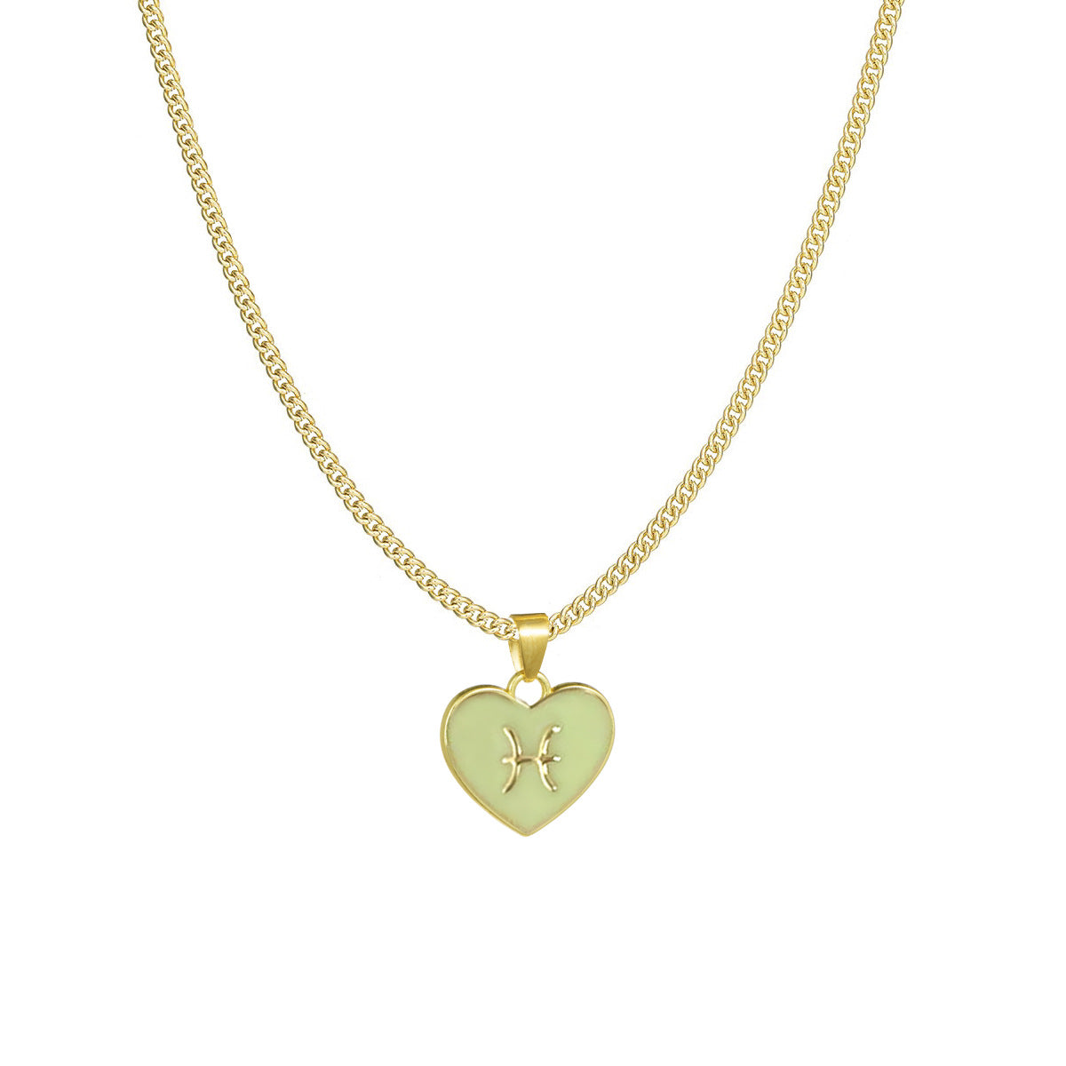 Zodiac heart necklace - NE035