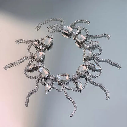 Choker with crystals - ne377