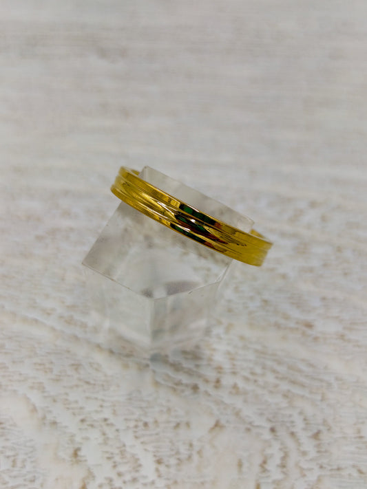 *Δαχτυλίδι ατσάλινο χρυσό - R063