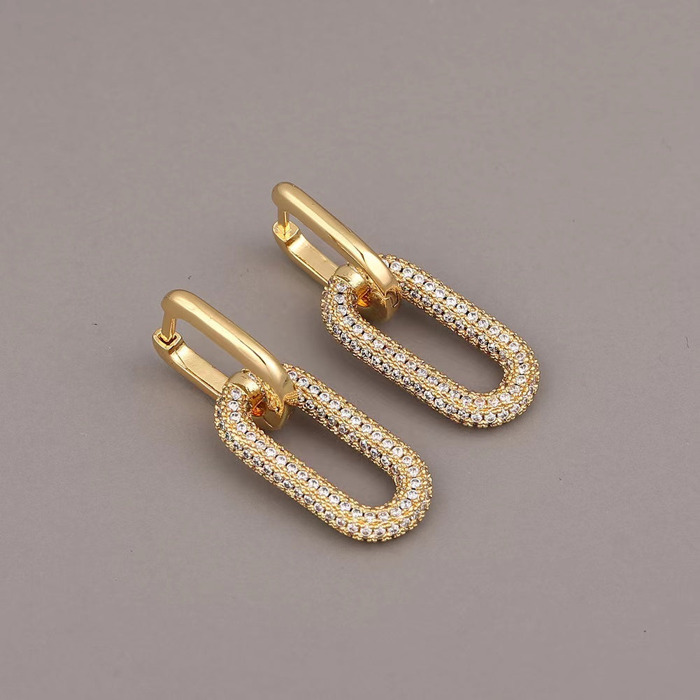Σκουλαρικια χρυσά με zircon - ea026