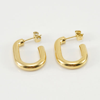 Gold steel earrings - ea221