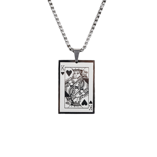 Steel poker necklace - ne458
