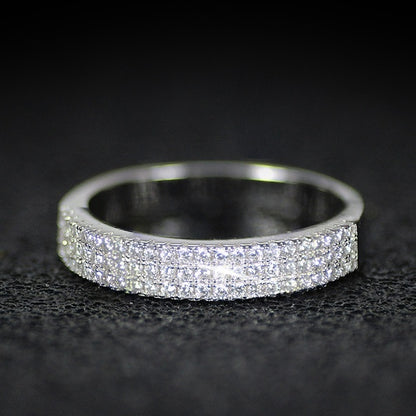 Anillo de boda con circonita blanca - R175